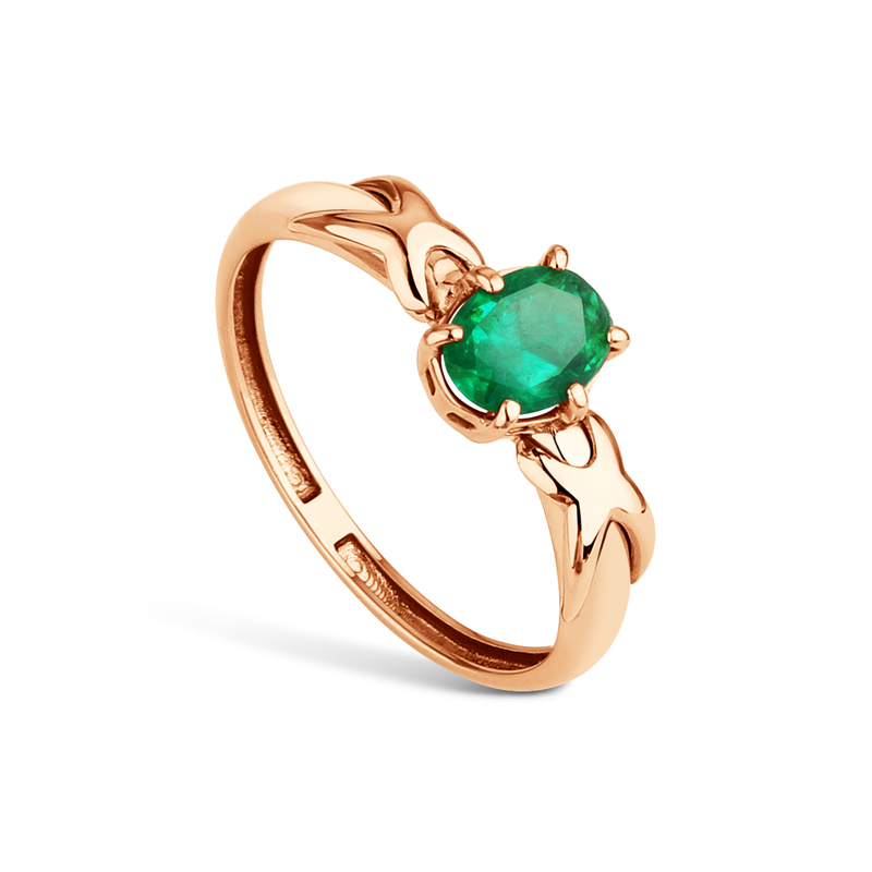 Золотое кольцо с изумрудом