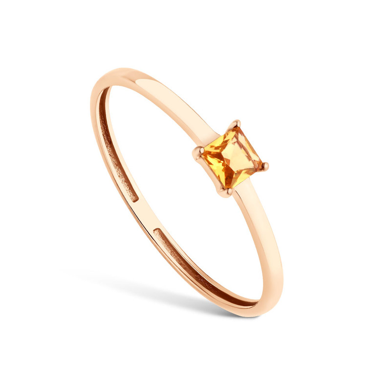 Золотое кольцо с цитрином