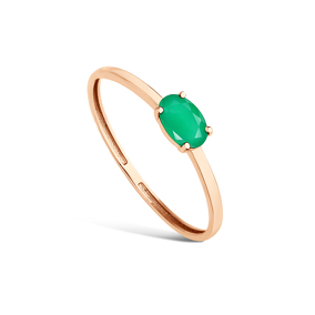 Золотое кольцо с агатом