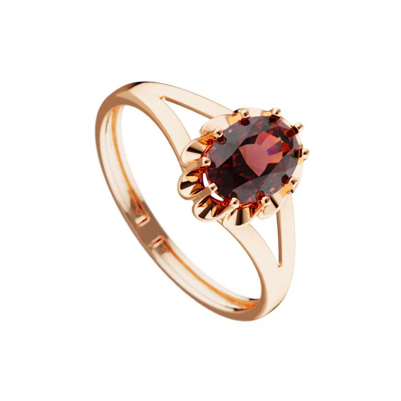 Золотое кольцо с гранатом