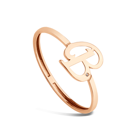 Золотое кольцо с бриллиантом «От А до Я»