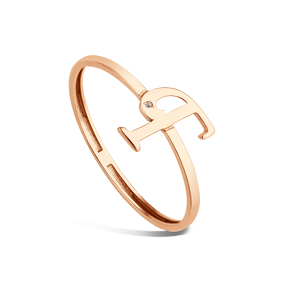 Золотое кольцо с бриллиантом «От А до Я»