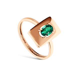 Золотое кольцо с изумрудом