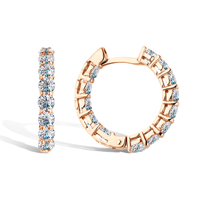 Золотые серьги с фианитами