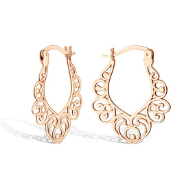 Серьги из красного золота 20-1039