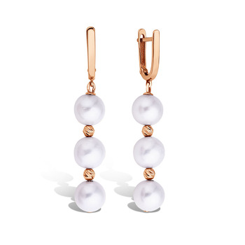 Золотые серьги с жемчугом