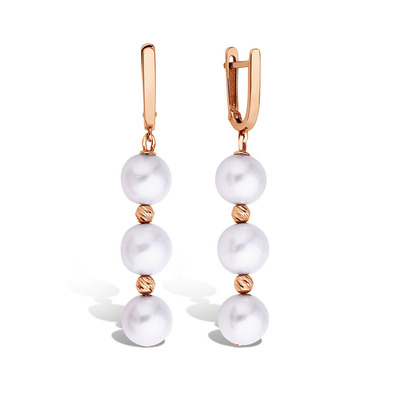 Золотые серьги с жемчугом