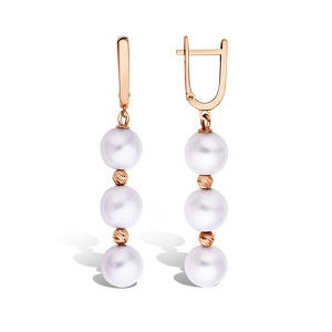 Золотые серьги с жемчугом