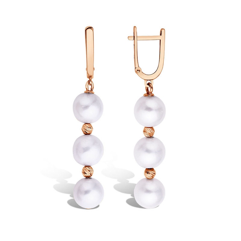 Золотые серьги с жемчугом