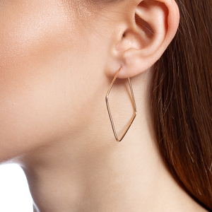 Золотые серьги-конго «Геометрия»