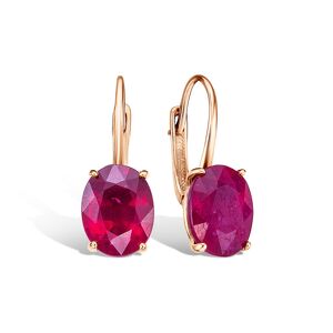 Золотые серьги с рубином