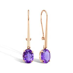 Золотые серьги с аметистом