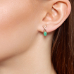 Золотые серьги с изумрудом