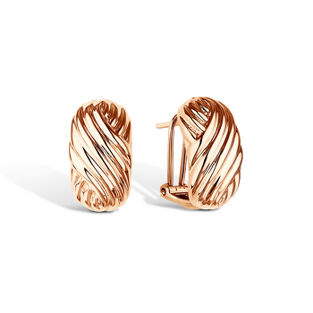 Золотые серьги «Грани притяжения»