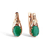 Золотые серьги с изумрудом