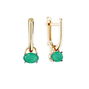 Серьги из золота с агатами 21-1330