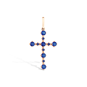 Золотой крест с сапфирами и сапфирами