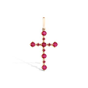 Золотой крест с рубинами и рубинами