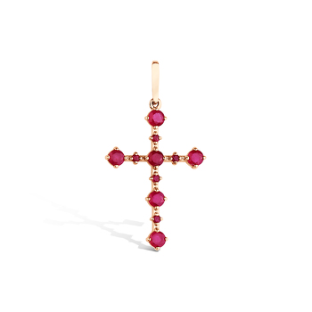 Золотой крест с рубинами и рубинами