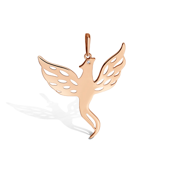 Золотая подвеска с бриллиантом