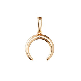 Золотая подвеска «Лунница» с бриллиантом