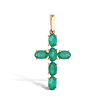 Золотой крест с изумрудами