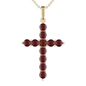 Золотой крест с рубинами