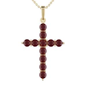 Золотой крест с рубинами