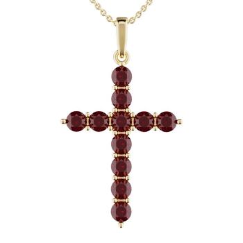 Золотой крест с рубинами