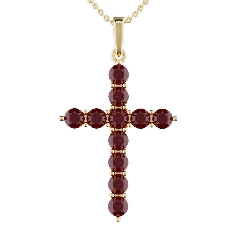 Золотой крест с рубинами