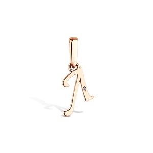 Золотая подвеска «От А до Я» с бриллиантом