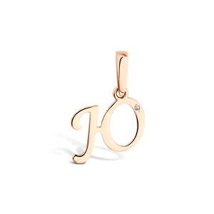 Золотая подвеска «От А до Я» с бриллиантом