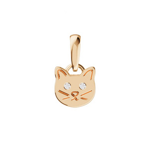 Золотая подвеска «Мур» с фианитами