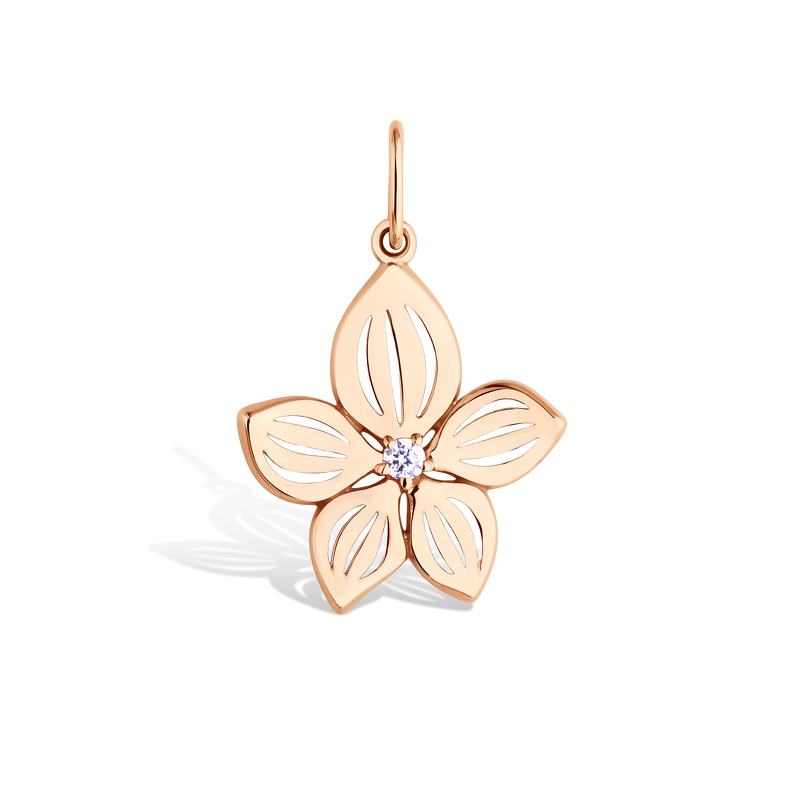 Золотая подвеска с муассанитом