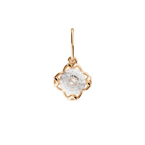 Золотая подвеска с муассанитом