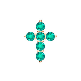 Золотая подвеска с изумрудами