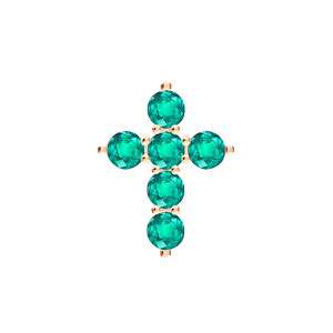 Золотая подвеска с изумрудами