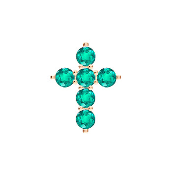 Золотая подвеска с изумрудами