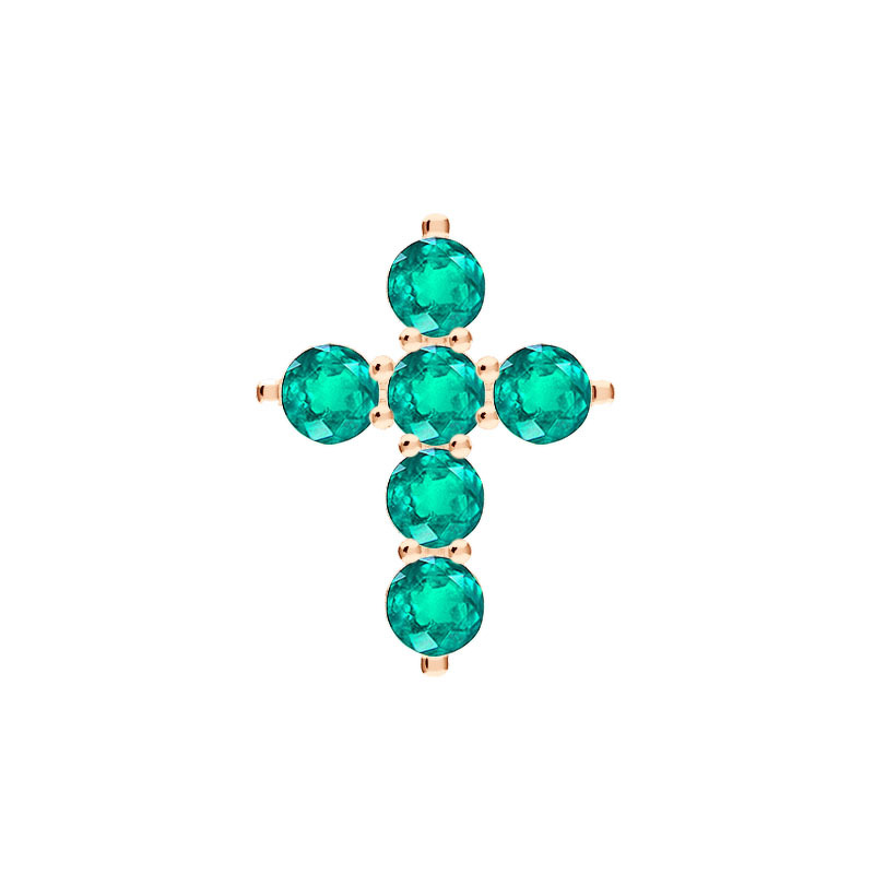 Золотая подвеска с изумрудами