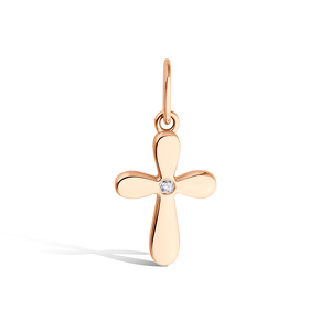 Золотая подвеска с бриллиантом