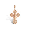 Крест православный из красного золота «Спаси и сохрани»
