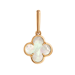 Золотая подвеска с перламутром