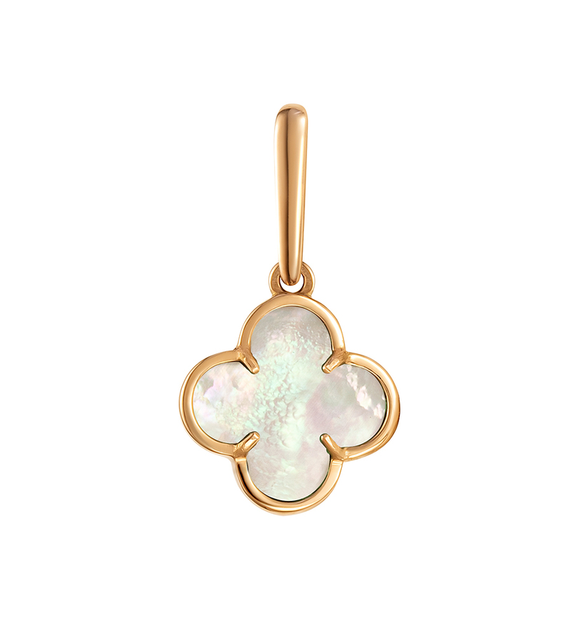 Золотая подвеска с перламутром