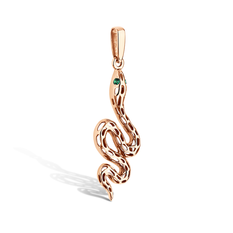 Золотая подвеска «Искушение» с фианитами