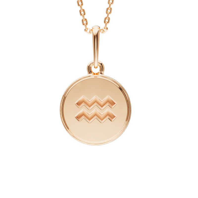 Золотая подвеска «Водолей»