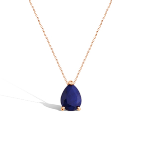 Золотое колье «Пробуждение» с сапфиром