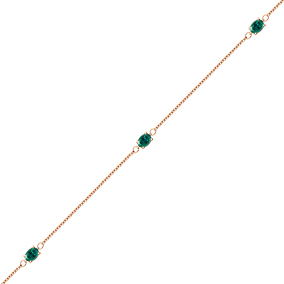 Золотой браслет с изумрудами