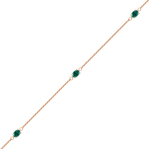 Золотой браслет с изумрудами