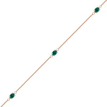 Золотой браслет с изумрудами