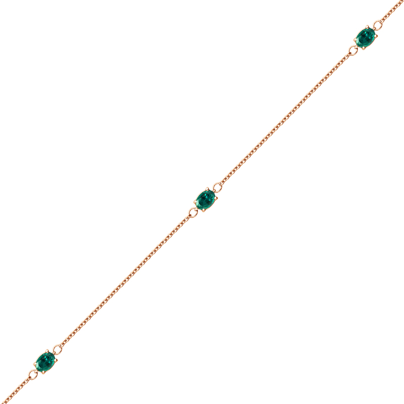 Золотой браслет с изумрудами